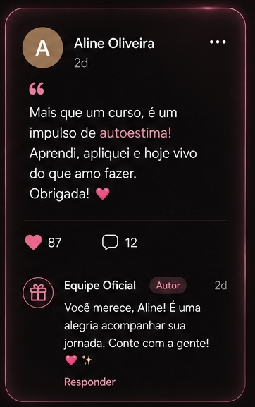 Depoimento de aluna da comunidade